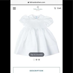 feltman brothers white smocked flower girl dress